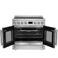 FORNO Torino 36" 5.36 cu. ft. French Door Induction Range with True Convection, Air Fry and Sous Vide in Stainless Steel 240V, FFSIN0950-36
