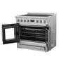 FORNO Torino 36" 5.36 cu. ft. French Door Induction Range with True Convection, Air Fry and Sous Vide in Stainless Steel 240V, FFSIN0950-36