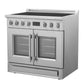 FORNO Torino 36" 5.36 cu. ft. French Door Induction Range with True Convection, Air Fry and Sous Vide in Stainless Steel 240V, FFSIN0950-36