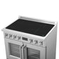 FORNO Torino 36" 5.36 cu. ft. French Door Induction Range with True Convection, Air Fry and Sous Vide in Stainless Steel 240V, FFSIN0950-36