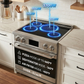 Induction Hardware Luxury Series Vega Edition 30-Inch 5.1 Cu. Ft. Induction Range, Self-Cleaning, Stainless Steel with Gold Accents, S-IR30-SS-VEGA