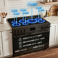 Induction Hardware Luxury Series Orion Edition 48-Inch 7.7 Cu. Ft. Double Oven Induction Range, Self-Cleaning, Black Stainless Steel with Gold Accents, S-IR48-BS-ORION