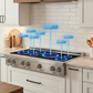 Induction Hardware 48" Induction Rangetop, 7-Zone, Stainless Steel, IRT48-SS