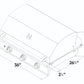 Induction Hardware 36" Outdoor Built-In Induction Griddle with Cart, BIG-36-CRT