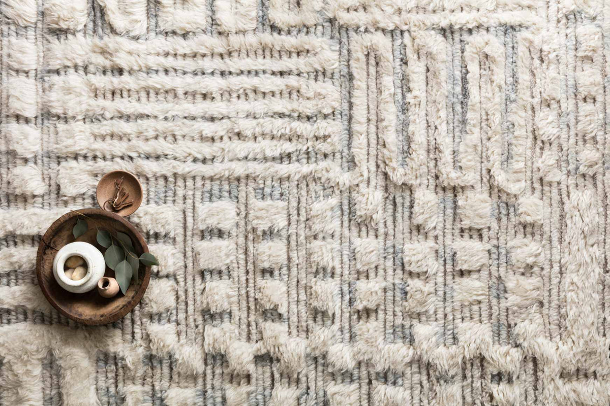 Loloi Khalid KF-01 Ivory / Sky area rug - image 4
