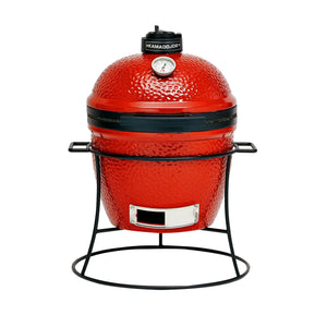 Kamado Joe® Joe Jr 13.5" Portable Charcoal Grill in Red with Cast Iron Stand