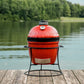 Kamado Joe® Joe Jr 13.5" Portable Charcoal Grill in Red with Cast Iron Stand