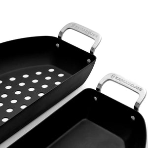 Kamado Joe® Karbon Steel™ Carbon Steel Half-Moon Pan Set (Compatible With: All Kamado Joe Grills)