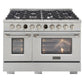 Kucht 48" 6.7 cu. ft. 8 Burner Propane Gas Dual Fuel Range in Stainless Steel with Digital Thermostat