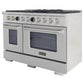 Kucht 48" 6.7 cu. ft. 8 Burner Propane Gas Dual Fuel Range in Stainless Steel with Digital Thermostat