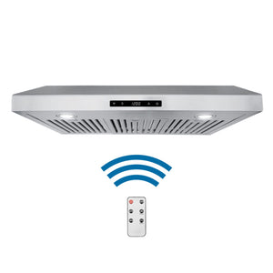 Cosmo 30" 500 CFM Convertible Under Cabinet Range Hood with Remote and Digital Touch Controls, COS-KS6U30
