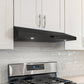 Cosmo Haven 36" Ducted Under Cabinet Range Hood, Touch Controls, LED Lights in Matte Black, COS-KS6U36-BK