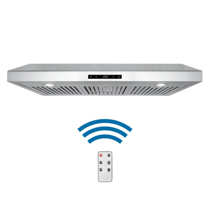 Cosmo 36" 500 CFM Convertible Under Cabinet Range Hood with Remote and Digital Touch Controls, COS-KS6U36