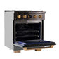 Kucht 30" 4.2 cu. ft. 4 Burner Natural Gas Dual Fuel Range in Titanium Stainless Steel with Digital Thermostat
