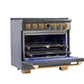 Kucht 36" 5.2 cu. ft. 6 Burner Propane Gas Dual Fuel Range in Titanium Stainless Steel with Digital Thermostat