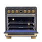 Kucht 36" 5.2 cu. ft. 6 Burner Propane Gas Dual Fuel Range in Titanium Stainless Steel with Digital Thermostat