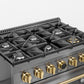Kucht 36" 5.2 cu. ft. 6 Burner Propane Gas Dual Fuel Range in Titanium Stainless Steel with Digital Thermostat