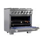 Kucht 36" 5.2 cu. ft. 6 Burner Natural Gas Dual Fuel Range in Stainless Steel with Digital Thermostat