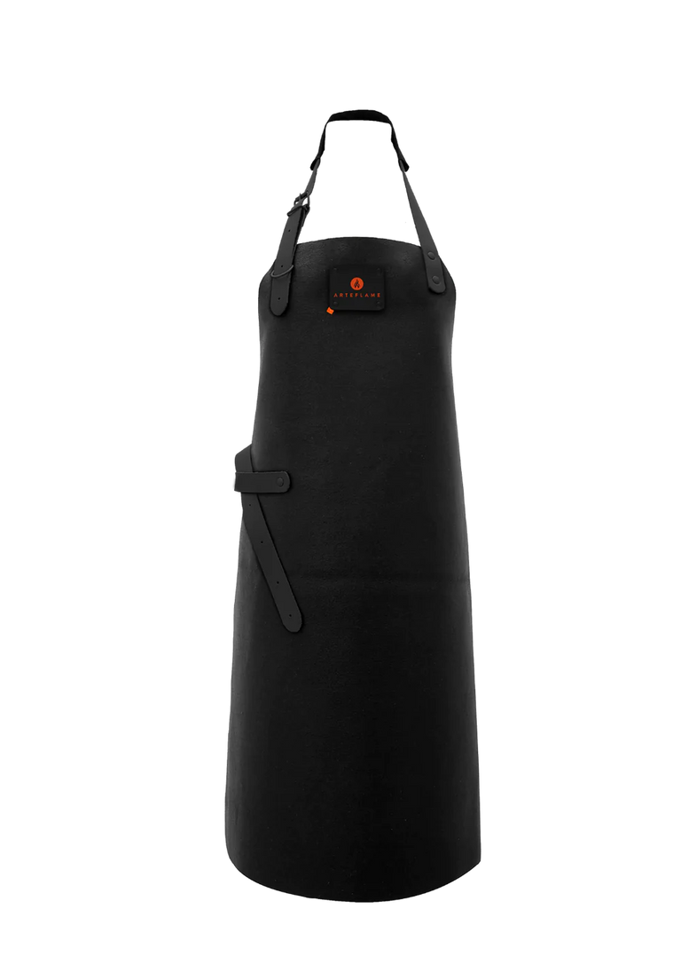 Arteflame Leather Grill Apron In Black, AFAPRONBLK