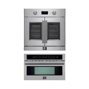 FORNO Appliance Package - 30" Single Wall Oven, 30" Microwave Oven in Stainless Steel, FBDL-025-01CAUS