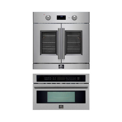 FORNO Appliance Package - 30" Single Wall Oven, 30" Microwave Oven in Stainless Steel, FBDL-025-01CAUS