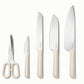 Caraway German Stainless Steel Knife Set in Cream