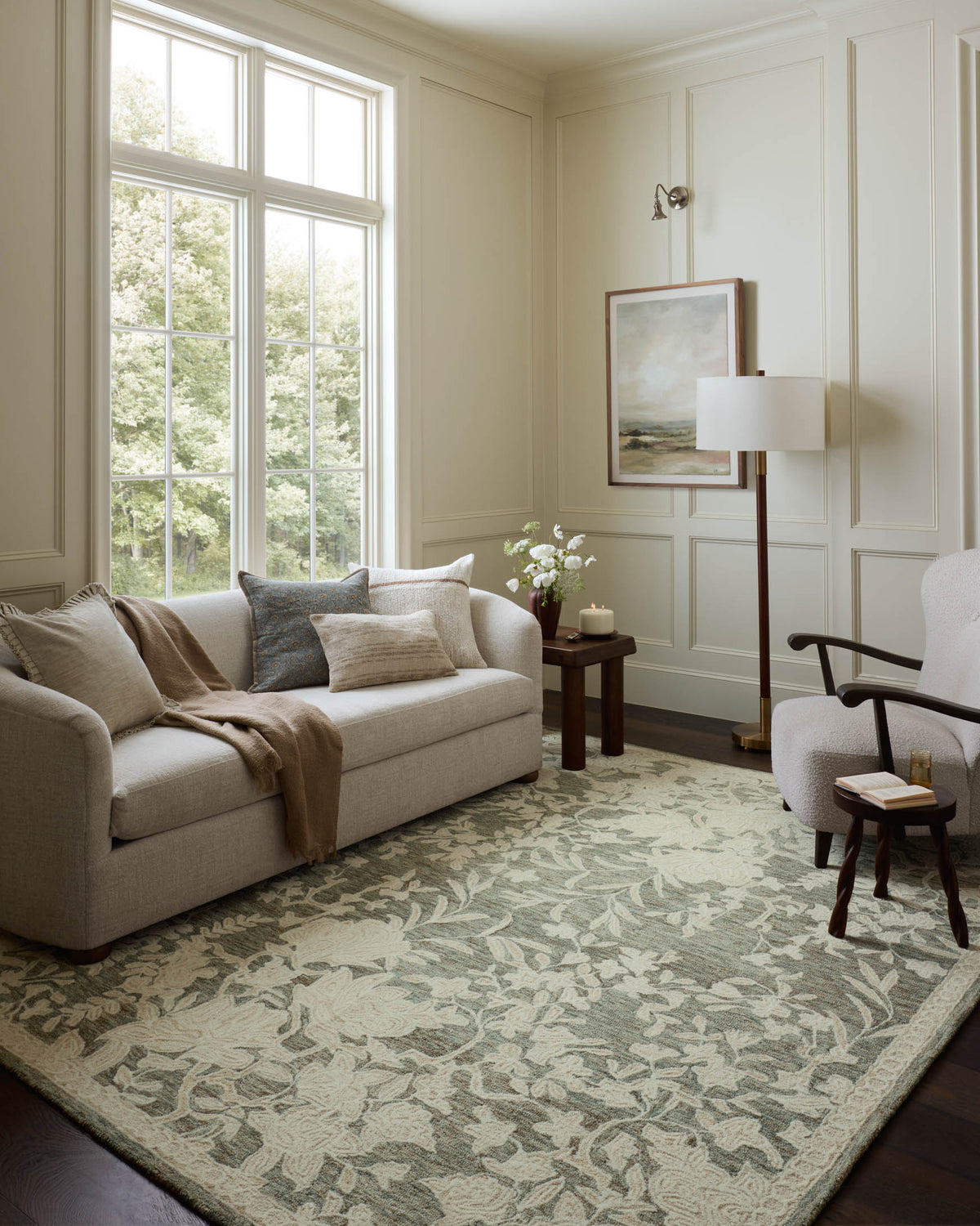 Loloi Lenore LNO-02 Lagoon / Wheat area rug - image 2
