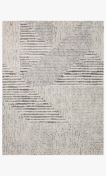Loloi Levitt shag LEV-02 Ivory / Grey area rug - image 1