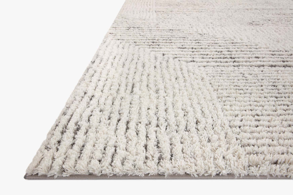 Loloi Levitt shag LEV-02 Ivory / Grey area rug - image 4