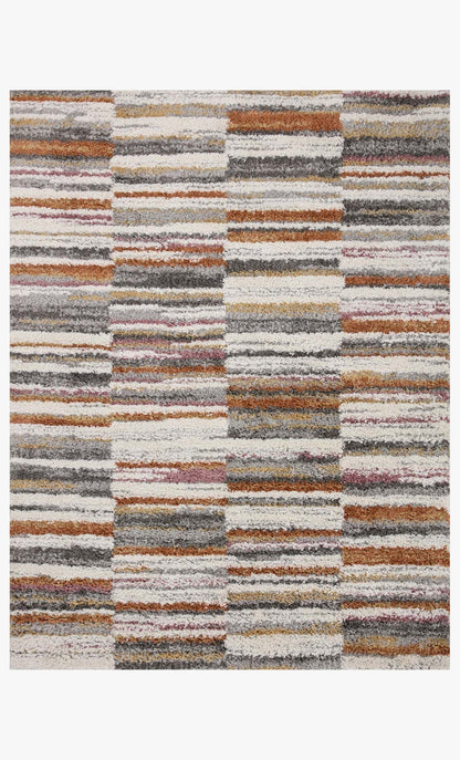 Loloi Levitt shag LEV-03 Ivory / Sunset area rug - image 1