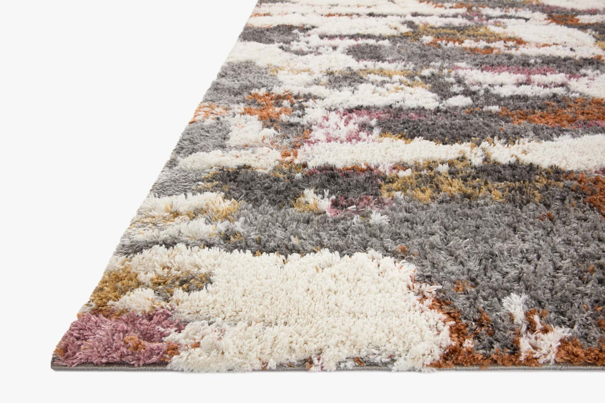 Loloi Levitt shag LEV-04 Grey / Multi area rug - image 3