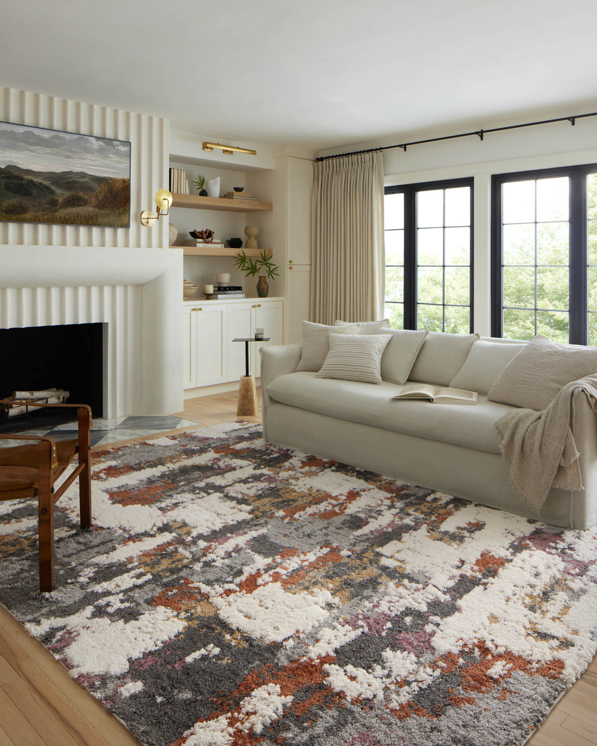Loloi Levitt shag LEV-04 Grey / Multi area rug - image 2