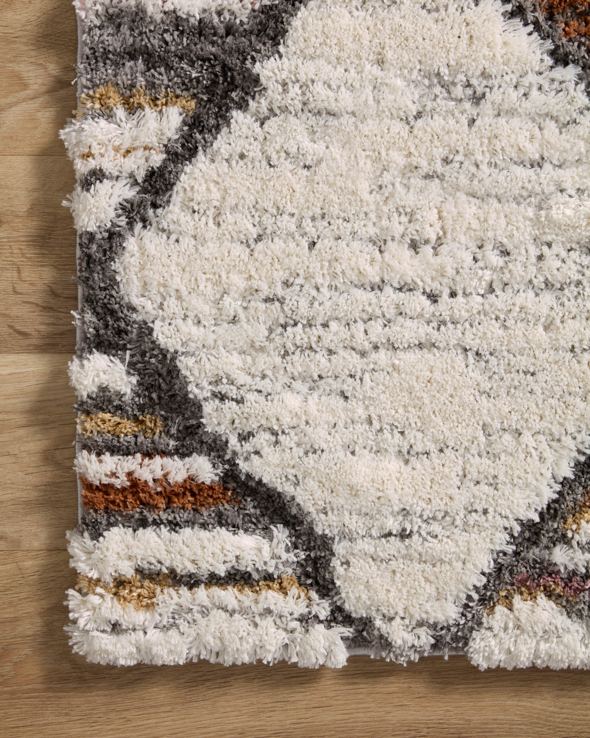 Loloi Levitt shag LEV-05 Ivory / Fiesta area rug - image 5