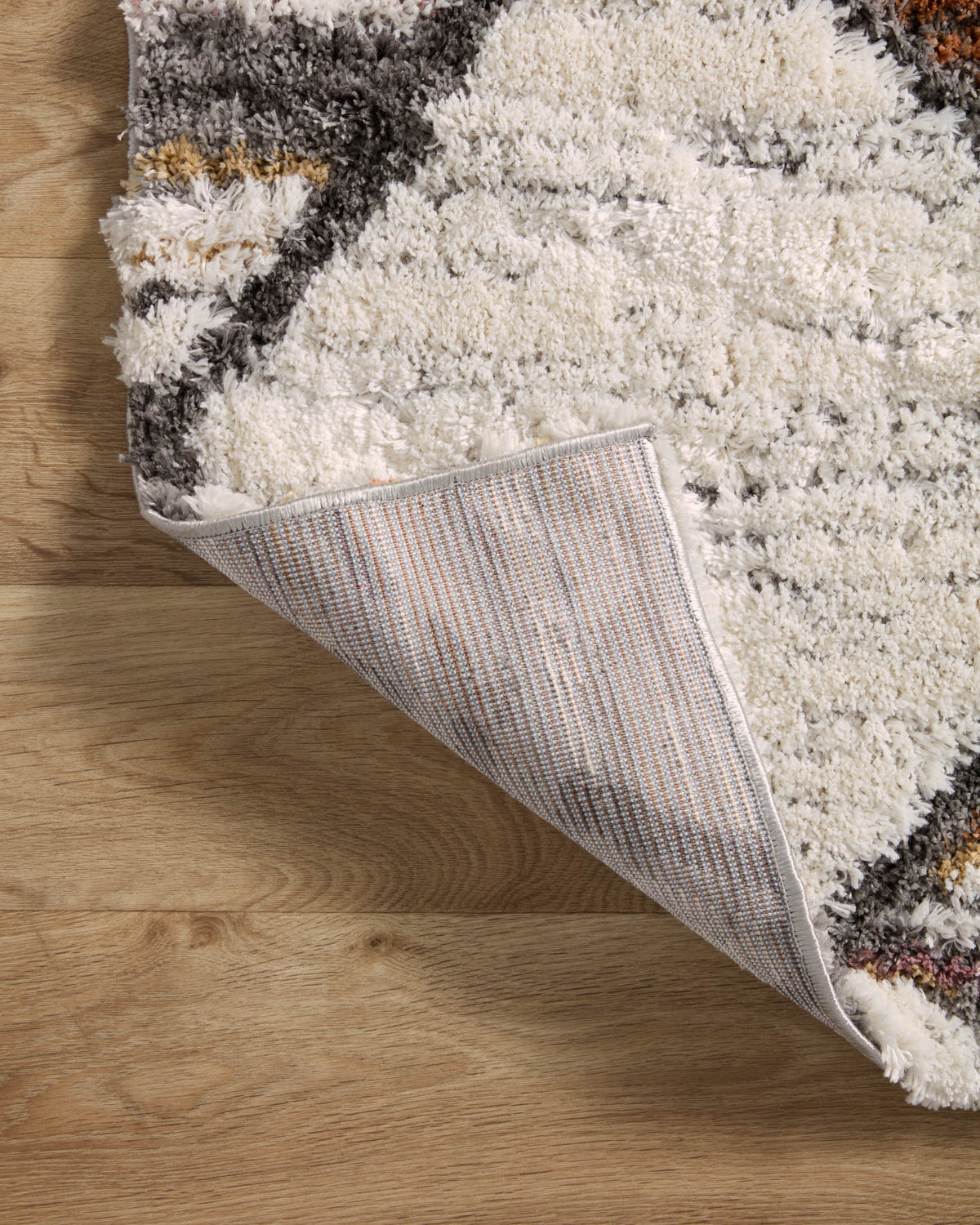 Loloi Levitt shag LEV-05 Ivory / Fiesta area rug - image 6