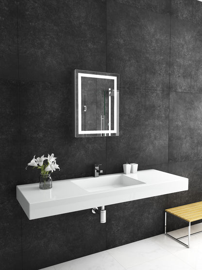 Paris Mirror 20" x 26" Rectangle Liberty Mirror With Touch/ON/OFF Dim Sensor Switch 6000K