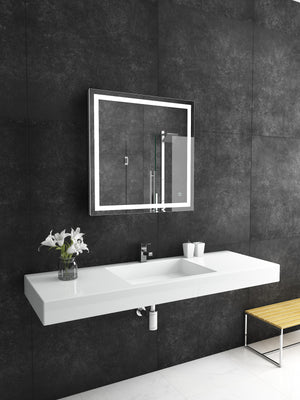 Paris Mirror 32" x 32" Rectangle Liberty Mirror With Touch/ON/OFF Dim Sensor Switch 6000K