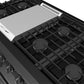 THOR Kitchen 48" Professional Gas Range in Black Matte, LRG4807UB
