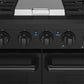 THOR Kitchen 48" Professional Gas Range in Black Matte, LRG4807UB