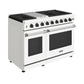 THOR Kitchen Professional 48" 6.75 cu. ft. Propane Gas Range, 6 Sealed Burners with Griddle in White Matte, LRG4807UWLP