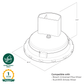 Large Slicer Shredder Attachment
