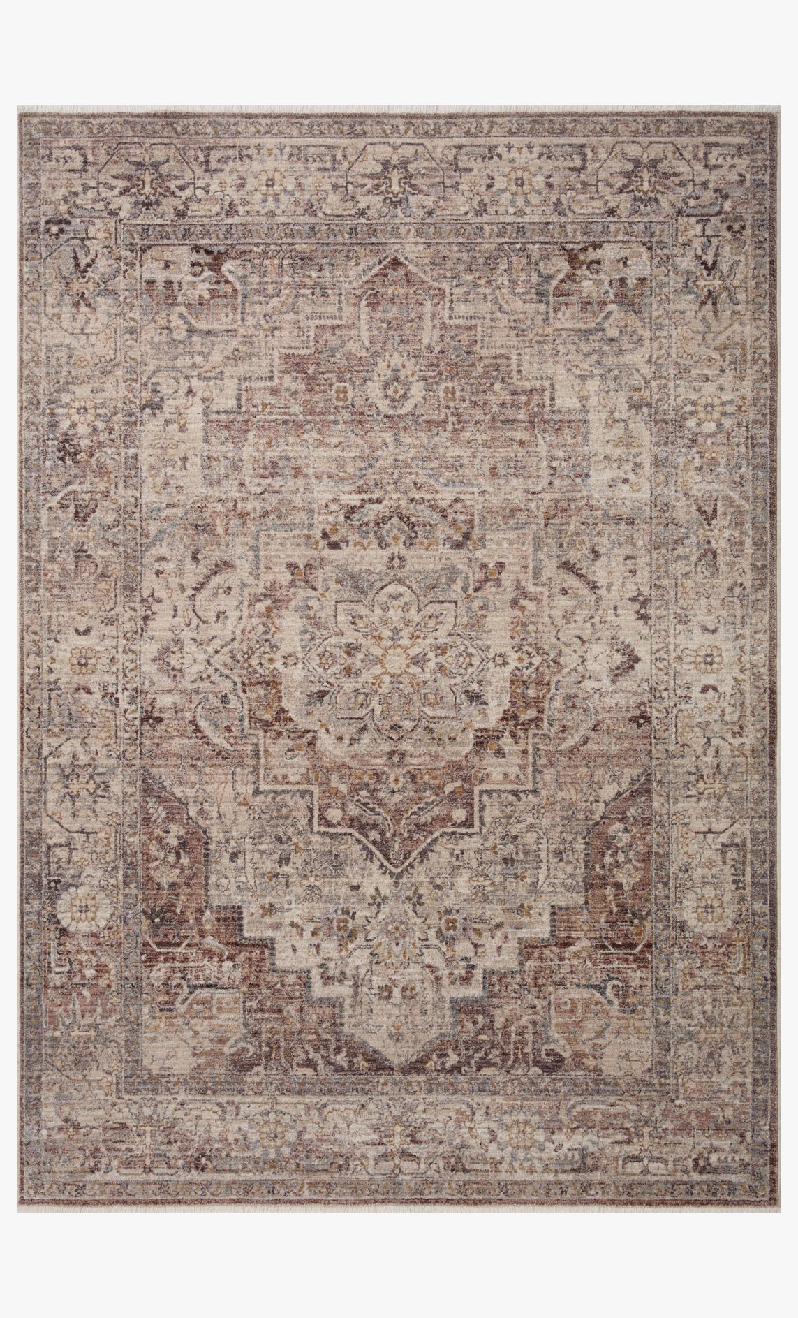 Loloi Lyra LYR-06 Berry / Stone area rug - image 1