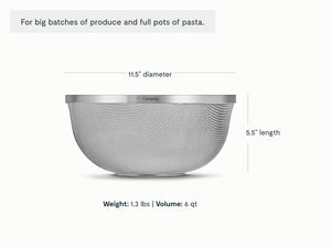 Caraway Large Stainless Steel Strainer