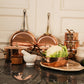 Mauviel 1830 M'Heritage M'150 B Copper Paella Pan With Brass Handles, 15.7-In