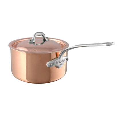 Mauviel 1830 M'Heritage M'150 S Copper Sauce Pan With Curved Lid And Cast Stainless Steel