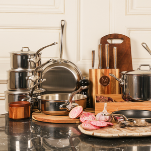 Mauviel 1830 M'COOK 5-Ply 9-Piece Cookware Set With Cast Stainless Steel Handles