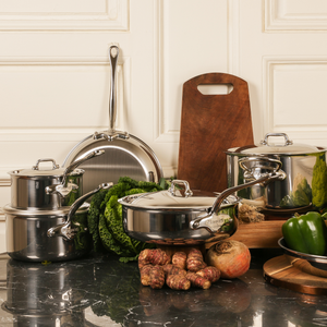 Mauviel 1830 M'COOK 5-Ply Stewpan, Cast Stainless Steel Handles