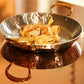 Mauviel 1830 M'ELITE B Hammered 5-Ply Round Pan With Brass Handles