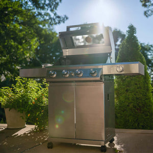 Monument Grills Mesa 400 Series | 4 Burner Propane Gas Grill in Stainless Steel