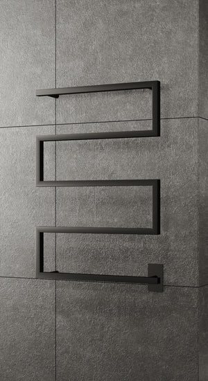 Metis Wall Mounted Electric Towel Warmer in Black