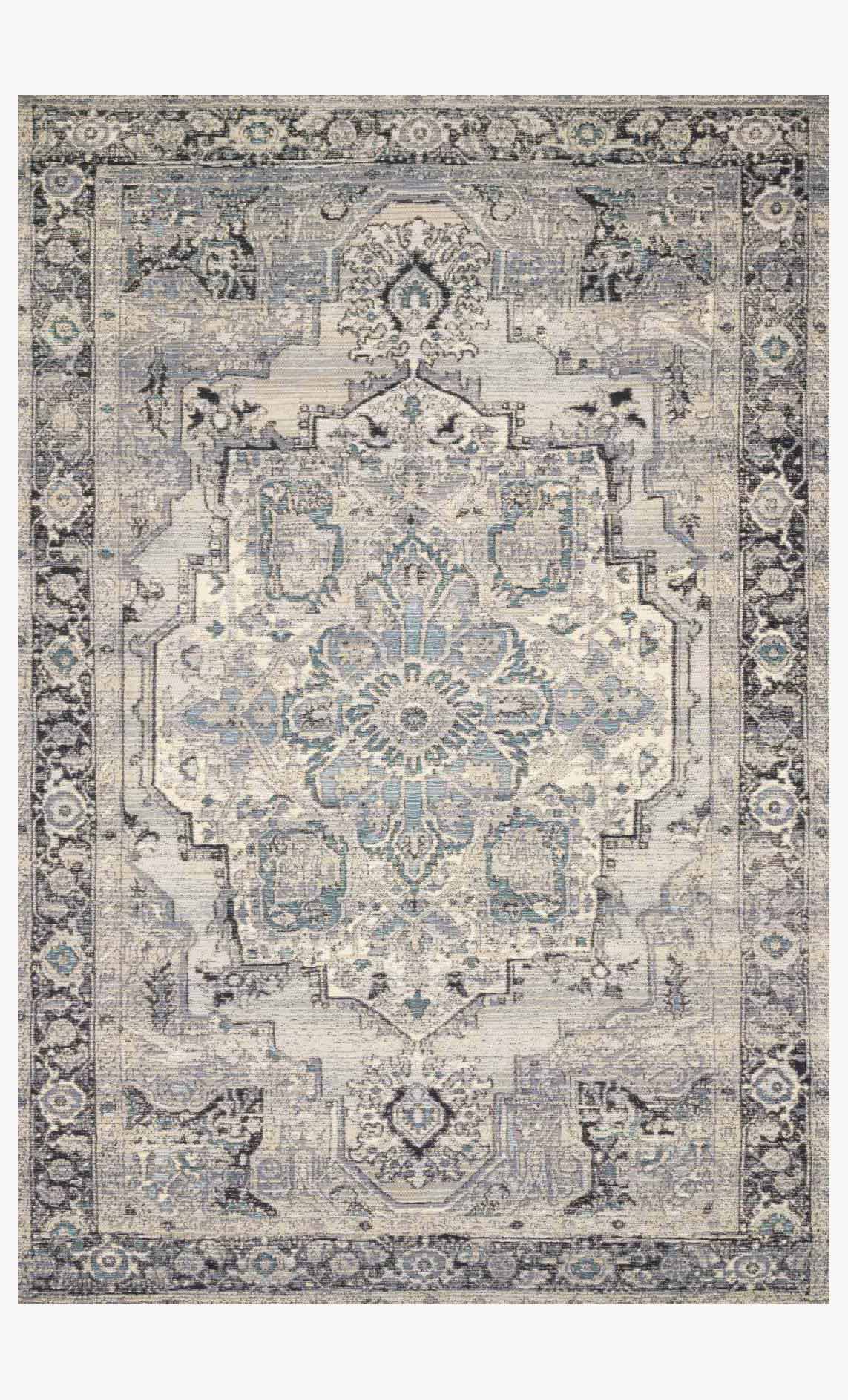 Loloi Mika MIK-01 Grey / Blue area rug - image 1